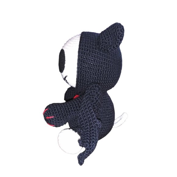 Jack Skellington Amigurumi Crochet Halloween Bat Voodoo Pin Cushion 6 Inch Plush - Picture 2 of 8